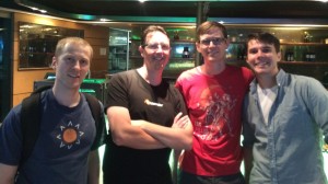 Blenderheads at Pause Fest 2015. Left to right: Campbell Barton, Andrew Buttery, Alex Fraser, Andrew Price